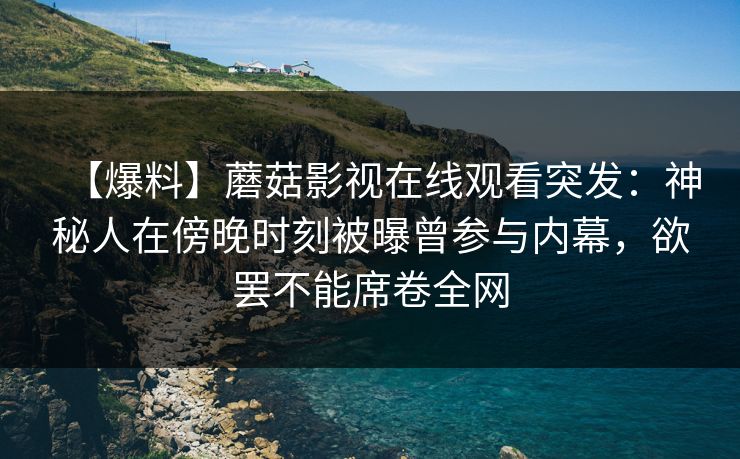 【爆料】蘑菇影视在线观看突发：神秘人在傍晚时刻被曝曾参与内幕，欲罢不能席卷全网