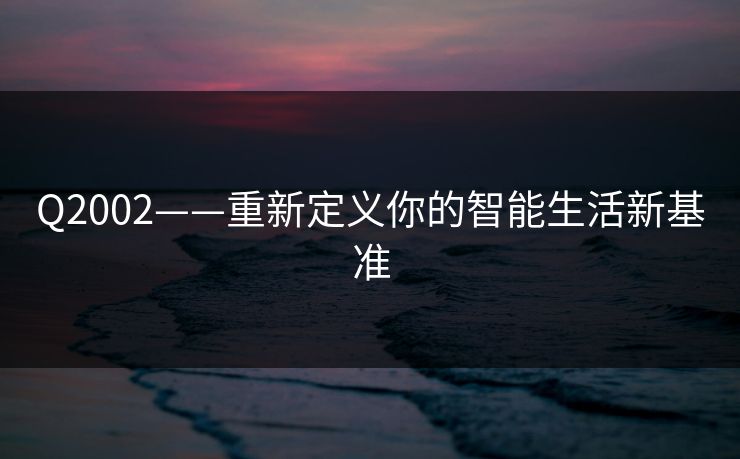 Q2002——重新定义你的智能生活新基准