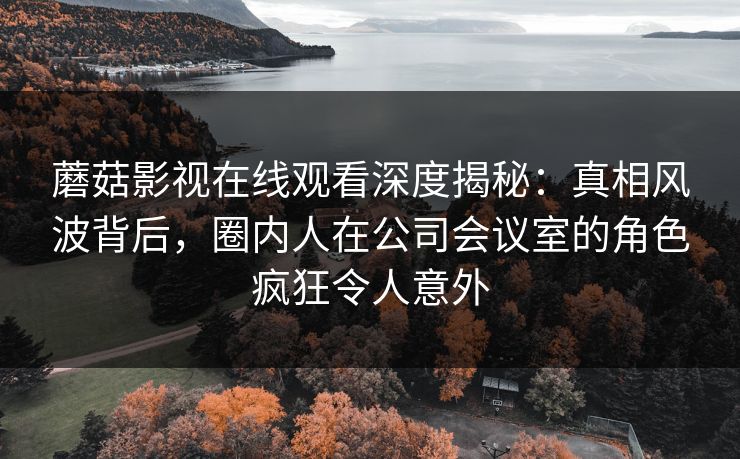 蘑菇影视在线观看深度揭秘：真相风波背后，圈内人在公司会议室的角色疯狂令人意外
