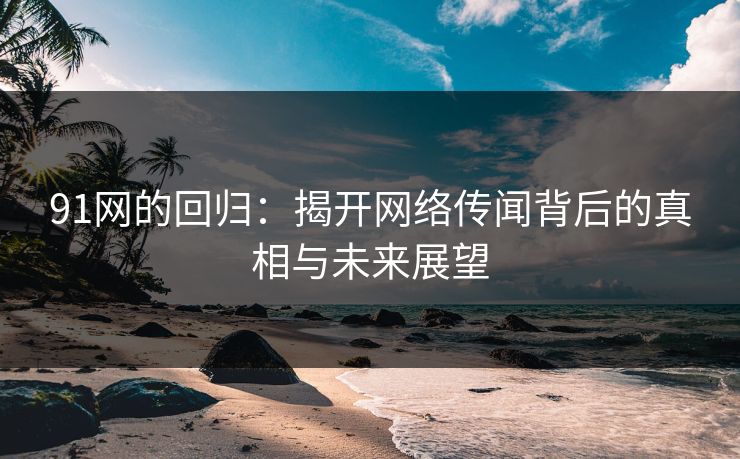 91网的回归：揭开网络传闻背后的真相与未来展望